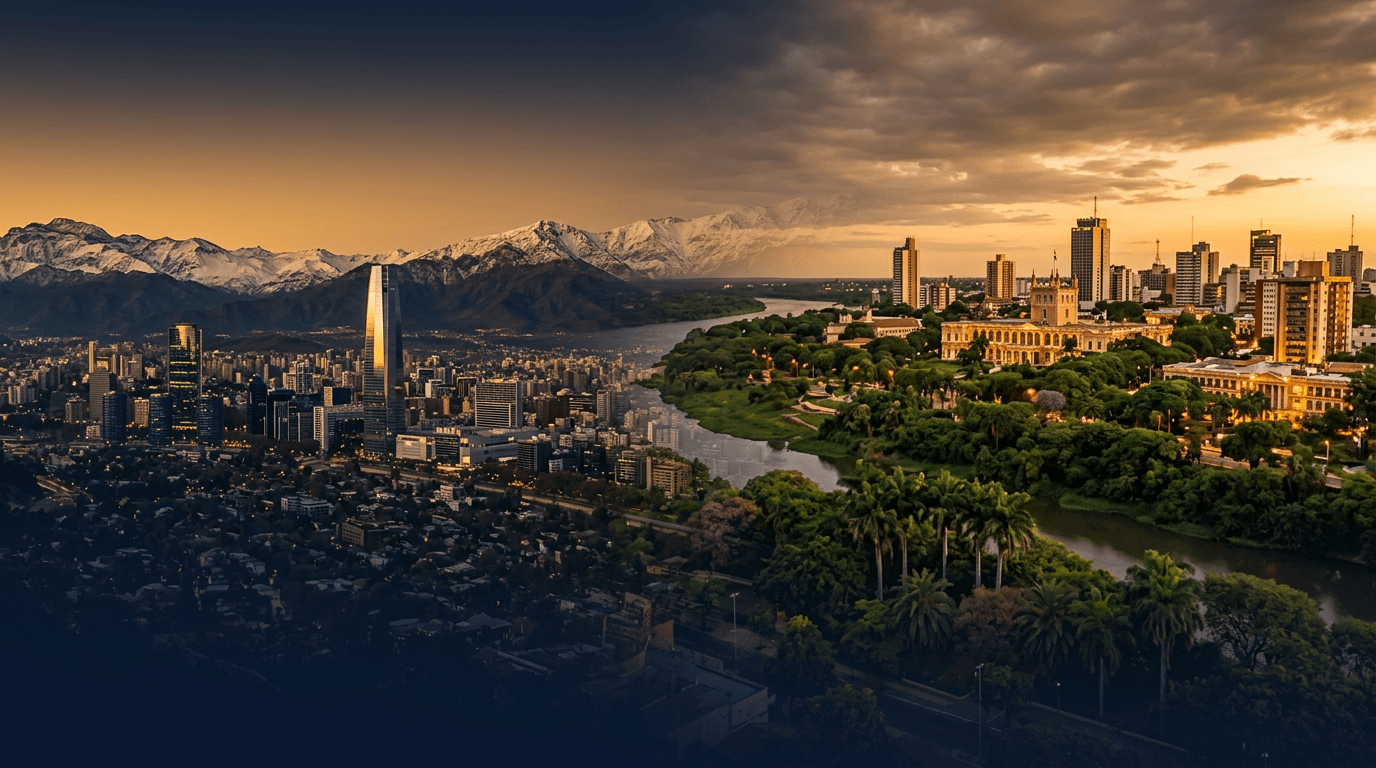 Santiago de Chile y Asunción de Paraguay